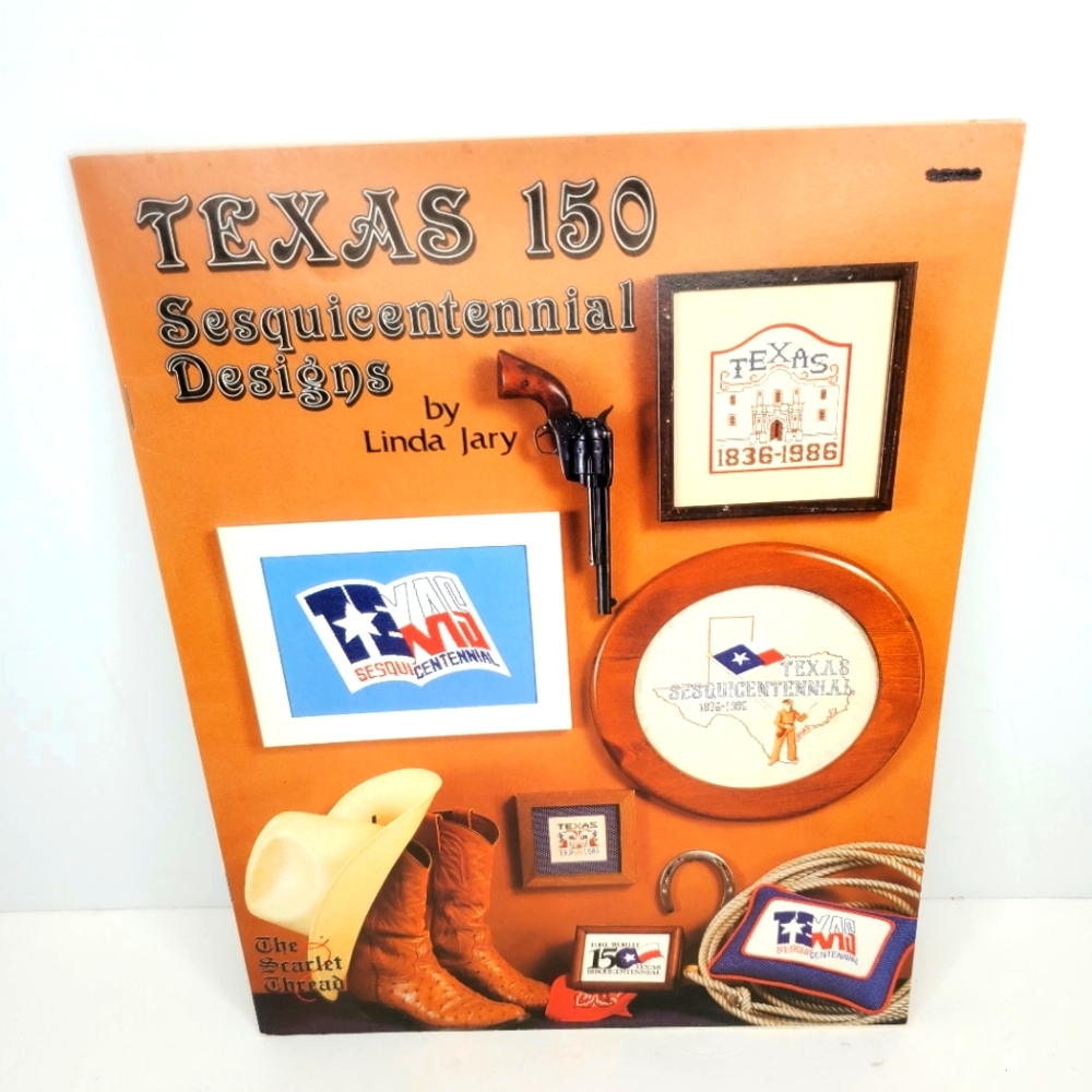Vtg 1985 Texas 150 Sesquicentennial Designs by Linda Jary Cross Stitch Patterns‎